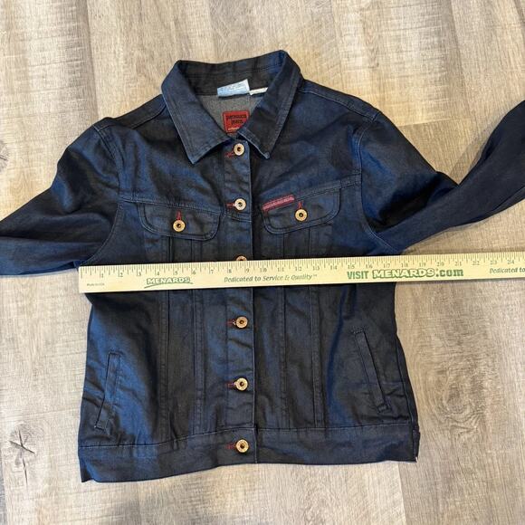 Y2K Vintage Parasuco Jeans Denim Jacket Made in Italy Size L Rare Style 8701MDP - Picture 7 of 9